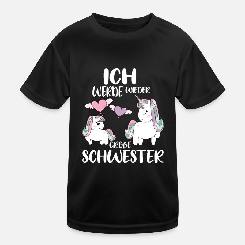 Ich werde wieder Große Schwester Ankündigung Kinder Funktions-T-Shirt