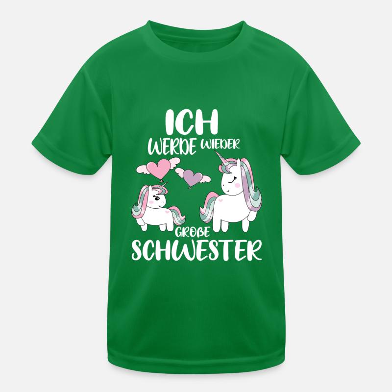 Ich werde wieder Große Schwester Ankündigung Kinder Funktions-T-Shirt