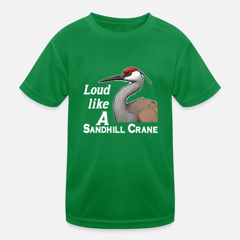 Amateurs de grues du Canada Observation des oiseaux T-shirt sport Enfant