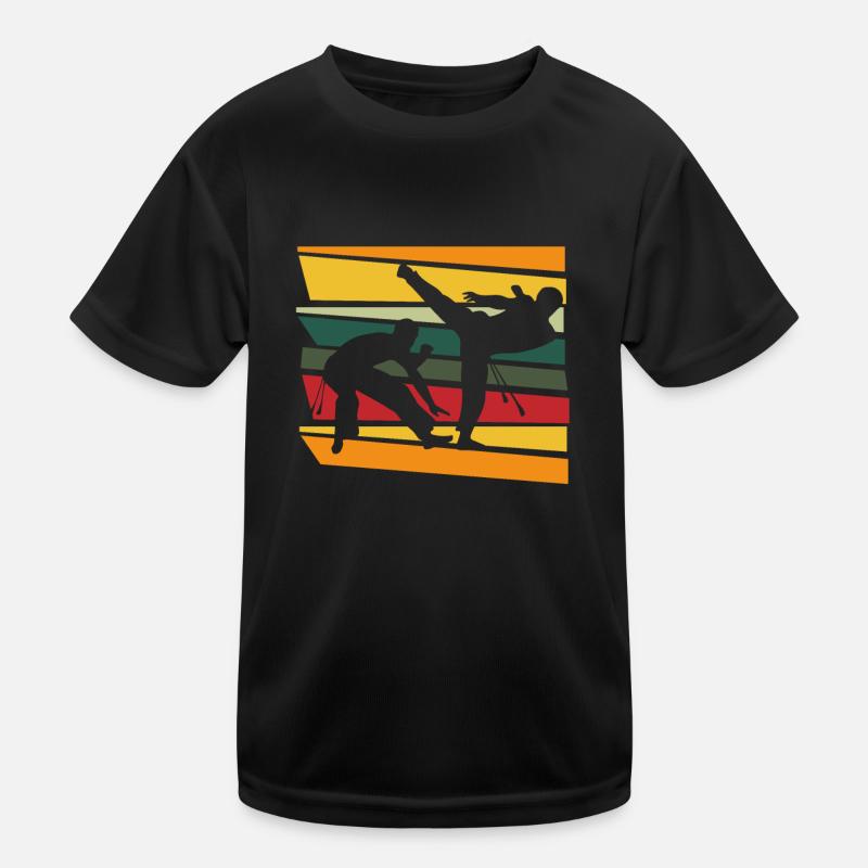 Capoeira Retro Kinder Funktions-T-Shirt