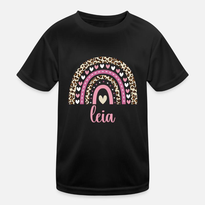 Leia Regenbogen Name Geburtstag Leia Kinder Funktions-T-Shirt