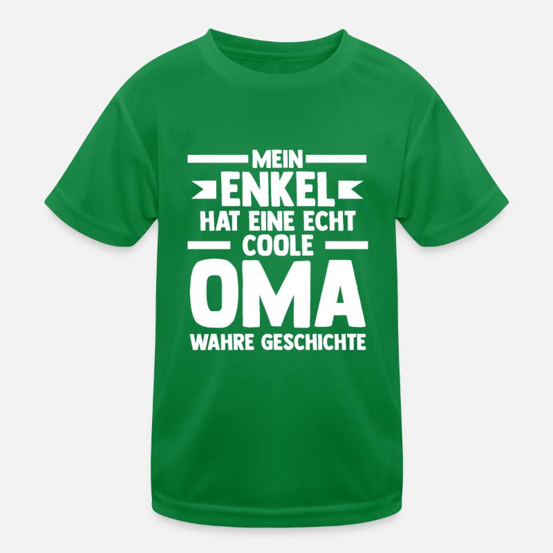 Oma Großmutter Enkelkind Enkel Kinder Funktions-T-Shirt