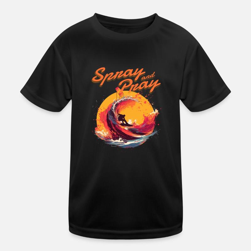 Kitesurf Kiteboard Kitesurfing Kite Surf Funny Kids Functional T-Shirt