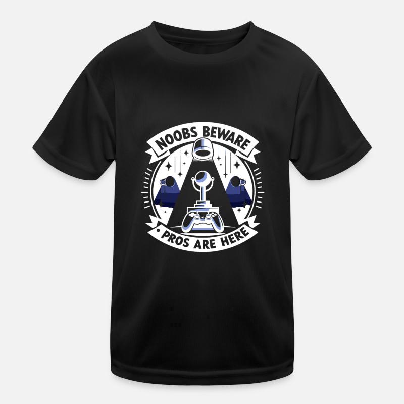 Noobs Beware Pros Are Here Kids Functional T-Shirt