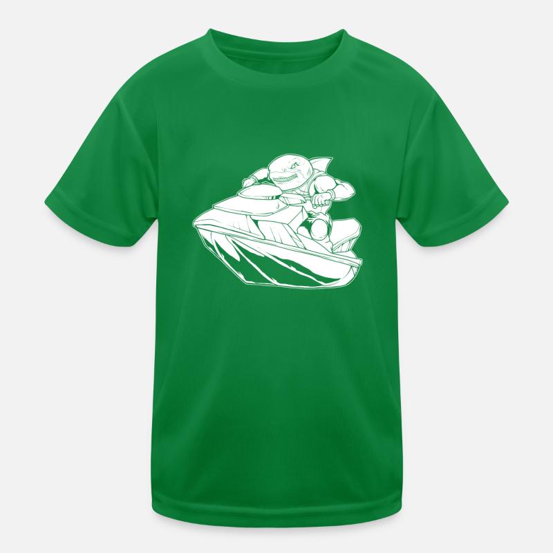 Jet Ski Shark Kids Functional T-Shirt