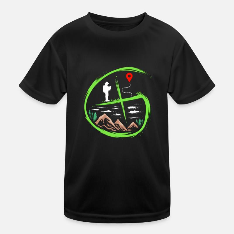 Geocacher Geschenk für Schnitzeljagd Schatzsuche Kinder Funktions-T-Shirt