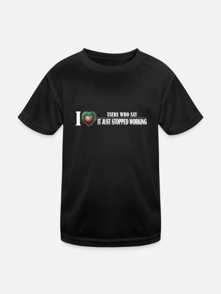 L'amour tendre des techniciens : Quand les - T-shirt sport Enfant - noir