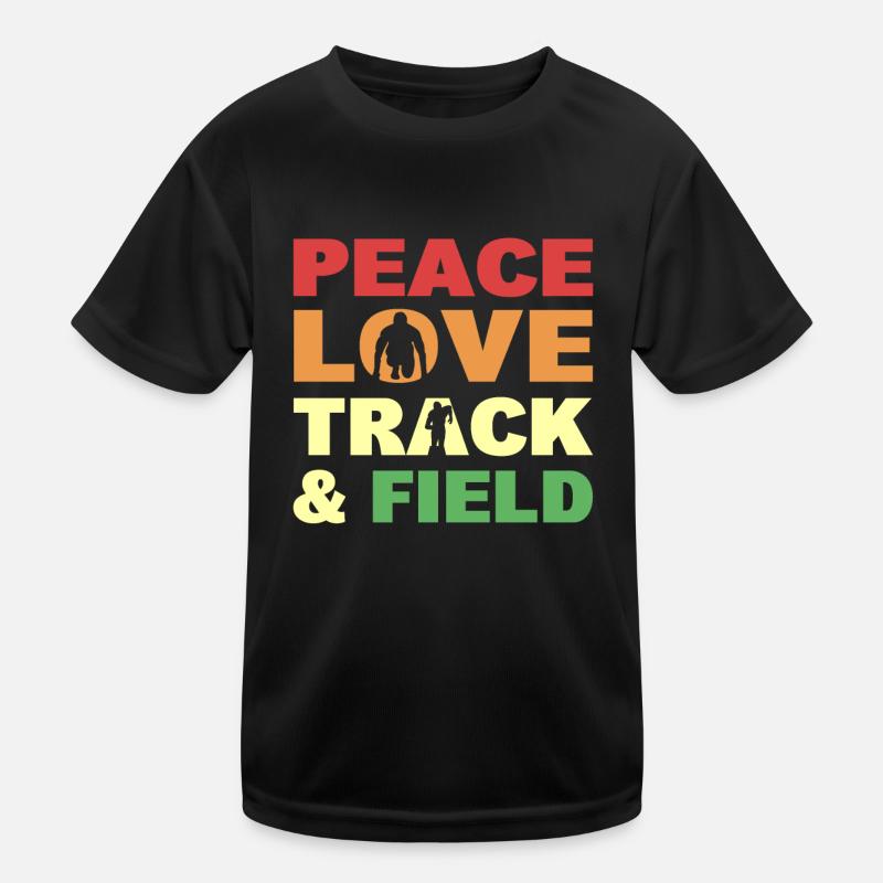 Paix Amour Athlétisme Athlétisme T-shirt sport Enfant