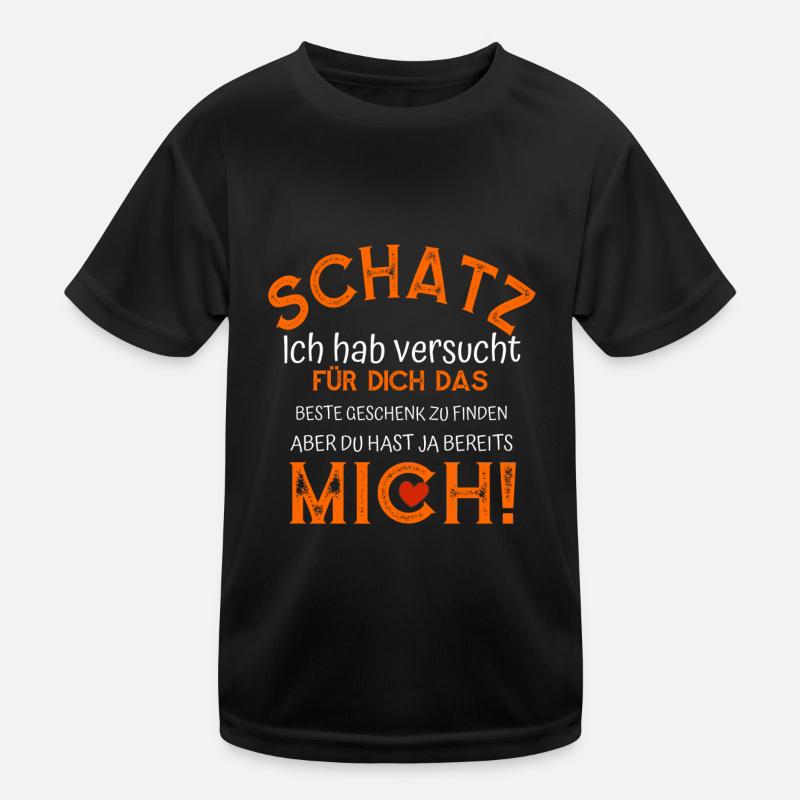 Schatz, das beste Geschenk bin ICH, witziges Shirt Kinder Funktions-T-Shirt