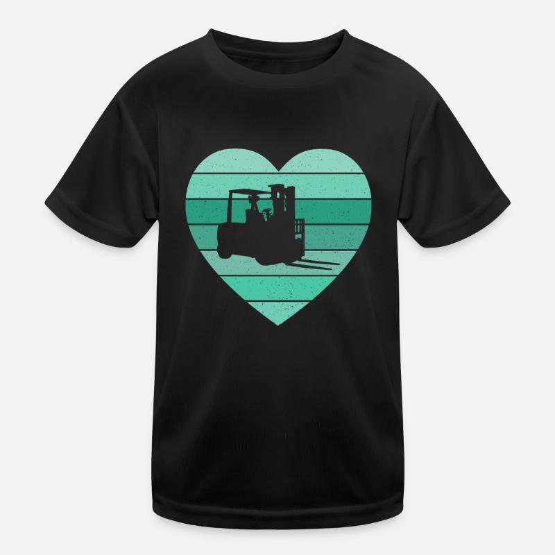 Vintage Heart Forklift Driver Cool Forklift Operat Kinder Funktions-T-Shirt