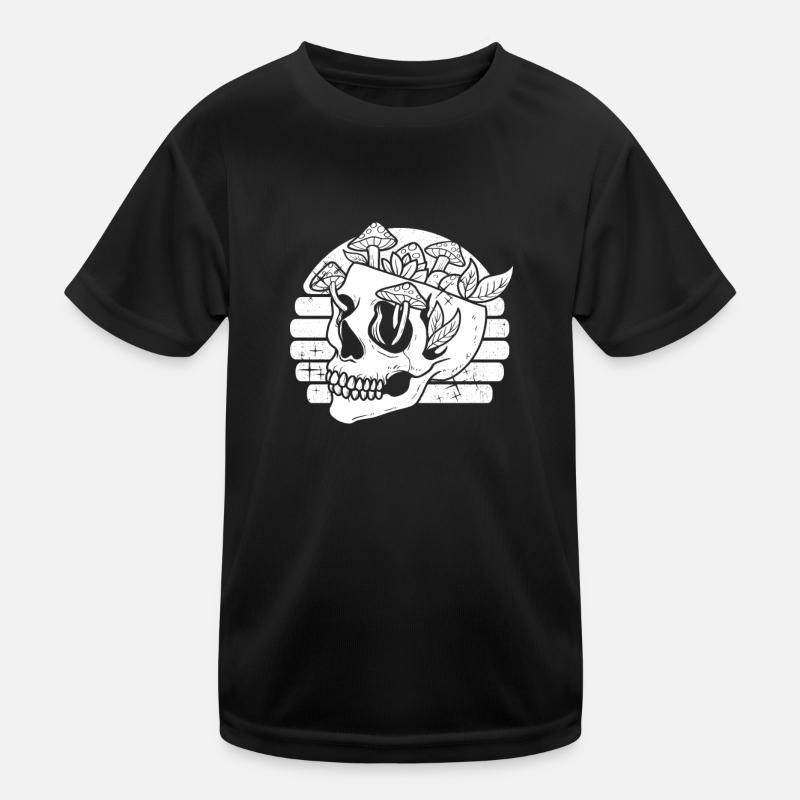 Gothic Schädel Kinder Funktions-T-Shirt