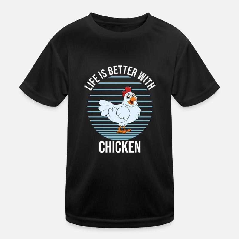 Lustiger Hühner Spruch Huhn Kinder Funktions-T-Shirt