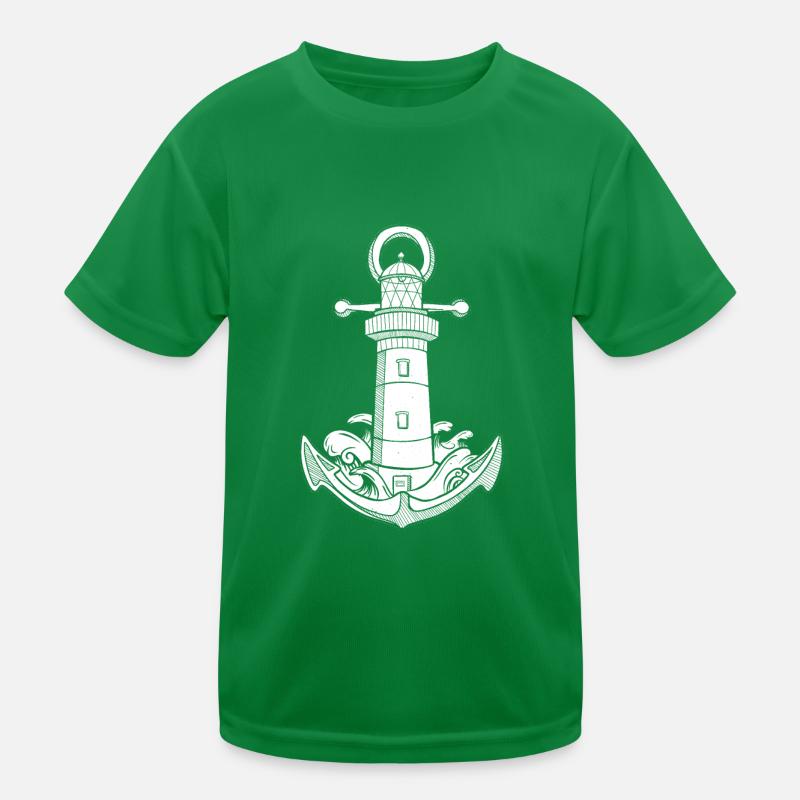 Leuchtturm Anker Kinder Funktions-T-Shirt