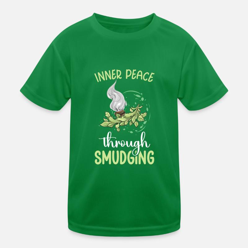Smudge Sage Feather Spiritual Witchcraft Meditate Kids Functional T-Shirt
