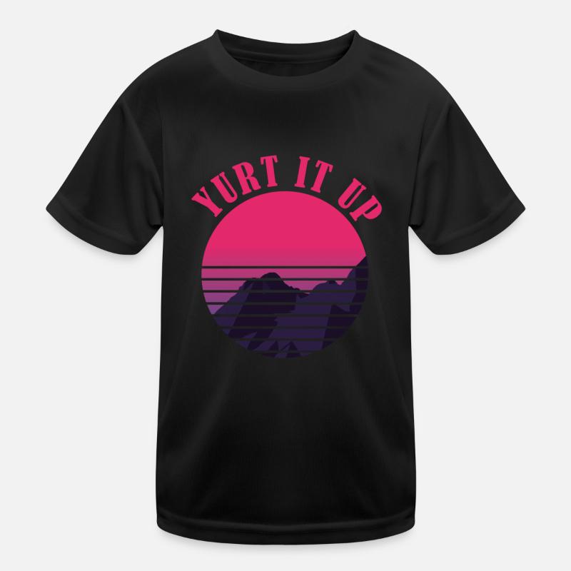 Yurt It Up Camping Mountains Round Tent Adventure Kids Functional T-Shirt