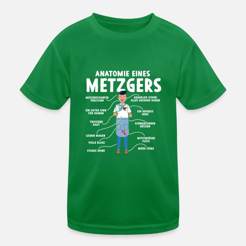 Anatomie eines Metzgers Kinder Funktions-T-Shirt