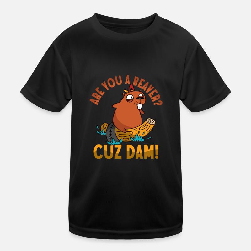 Êtes-vous un castor ? Barrage de Cuz ! Rongeur animal T-shirt sport Enfant