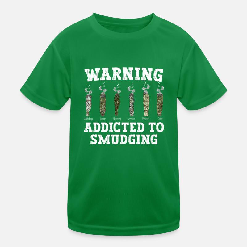 Smudge Sage Feather Spiritual Witchcraft Meditate Kids Functional T-Shirt