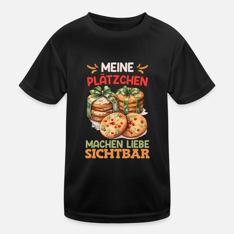 Bäcker Meine Plätzchen machen Liebe Sichtbar Kinder Funktions-T-Shirt