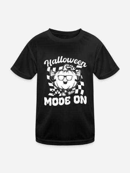 Mode Halloween activé - Drôle de citrouille d’Halloween - T-shirt sport Enfant - noir - Devant