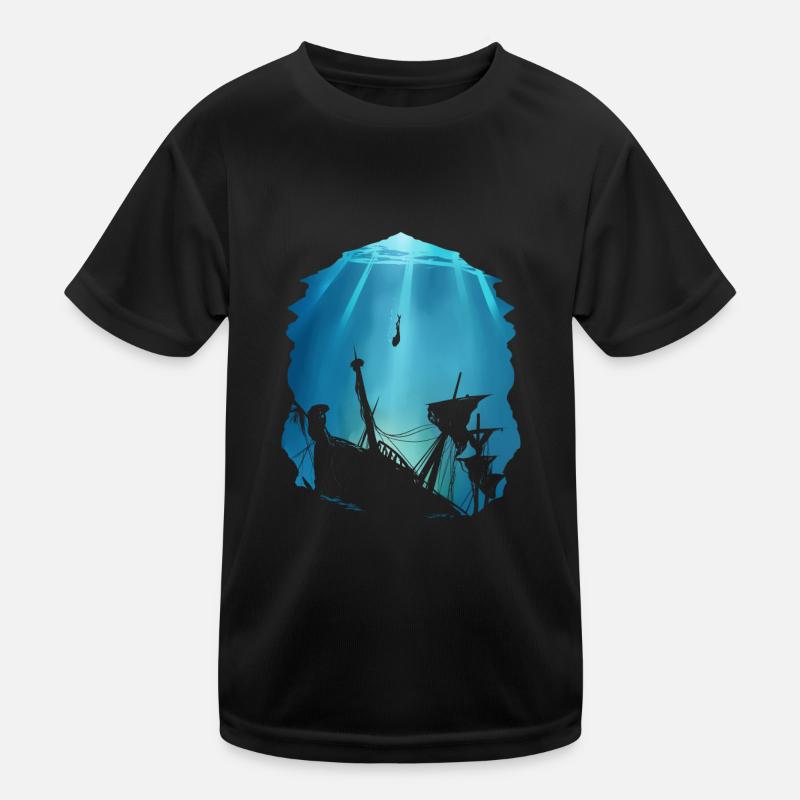Wreck Diver Gift for Shipwreck Kids Functional T-Shirt
