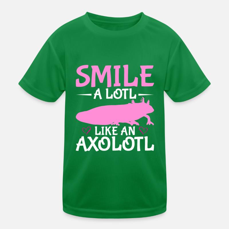 Lächle Viel Wie Ein Axolotl Kinder Funktions-T-Shirt