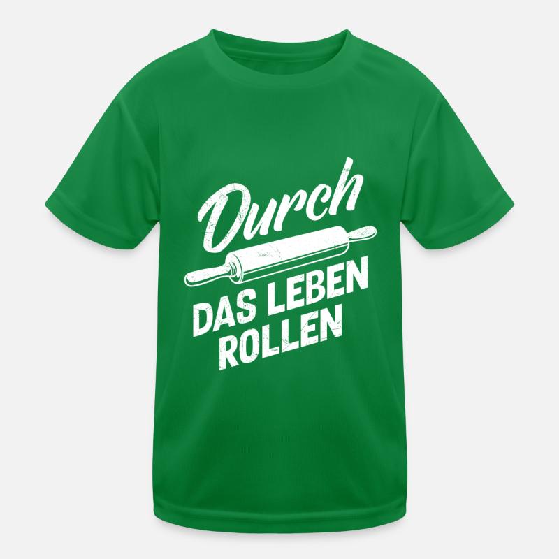 Bäcker Durch das Leben Rollen Backliebhaber Kinder Funktions-T-Shirt