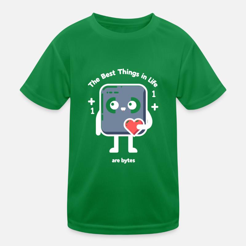 The Best Things in Life Are Bytes Kids Functional T-Shirt
