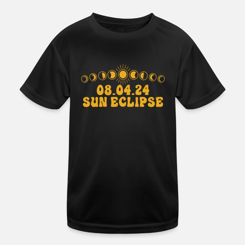 Total Solar Eclipse Usa April 8, 2024 Kids Functional T-Shirt