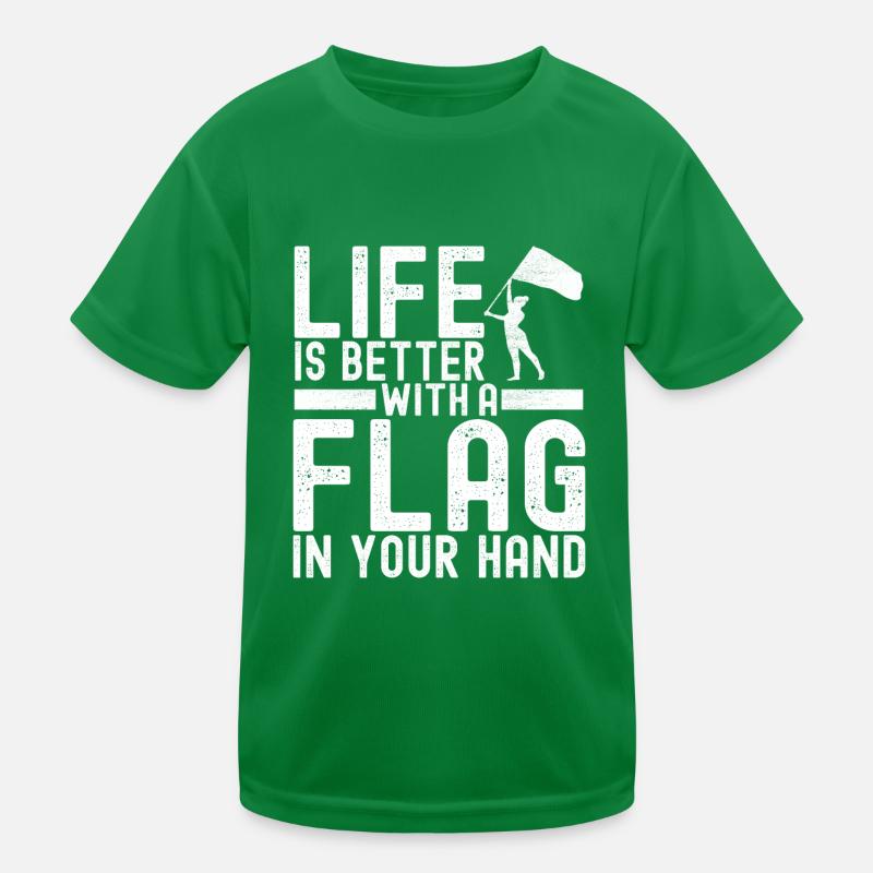 Drapeau agitant la fanfare garde de couleur T-shirt sport Enfant
