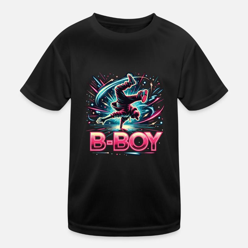 Breakdance Breakdancer Breakdance Kids - Kids Functional T-Shirt - black