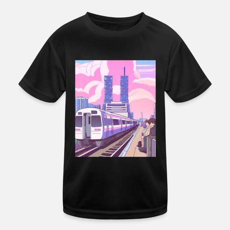 Japan Zug Bahnhof Kinder Funktions-T-Shirt