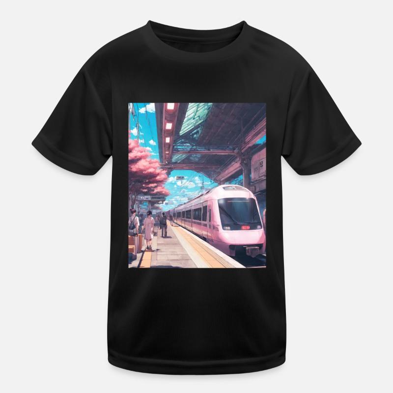Train Japan Kids Functional T-Shirt