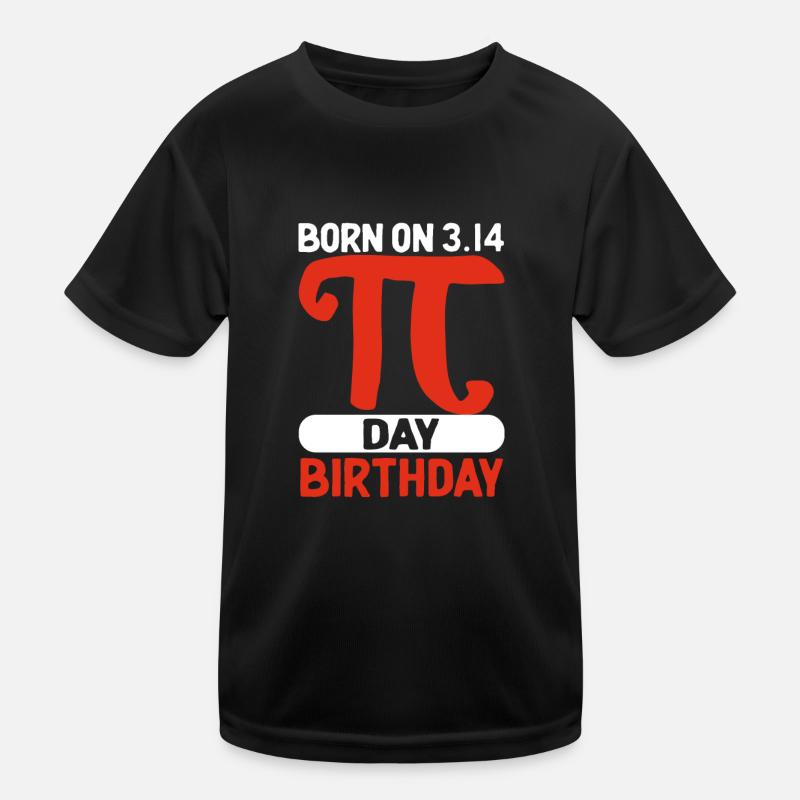 Born 3:14 Pi Day Birthday March 14 Math Kids Functional T-Shirt