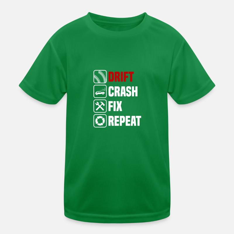 Déraper, s’écraser, réparer, répéter T-shirt sport Enfant