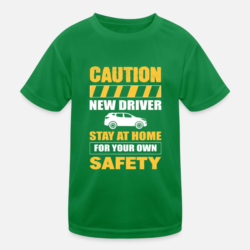 Caution New Driver License First Time Driver Kinder Funktions-T-Shirt