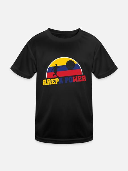 Columbia Tejo Arepa Power Tejospieler - Kinder Funktions-T-Shirt - Schwarz - Vorne