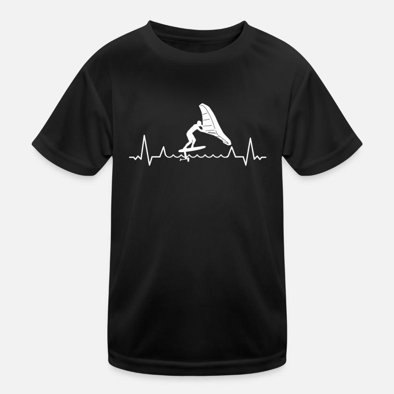 Wingfoil Surfer Wingfoiling Board Vintage Kids Functional T-Shirt
