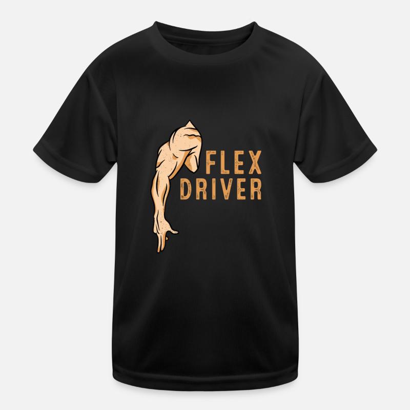 Flex Driver for Delivery Drivers Cool Courier Pun Kids Functional T-Shirt