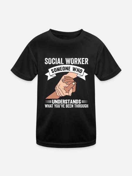 Social Worker Street Worker Street Worker - Kids Functional T-Shirt - black - Front