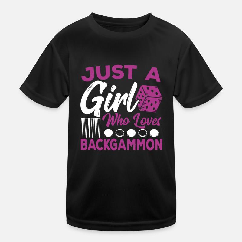 Backgammon Kids Functional T-Shirt