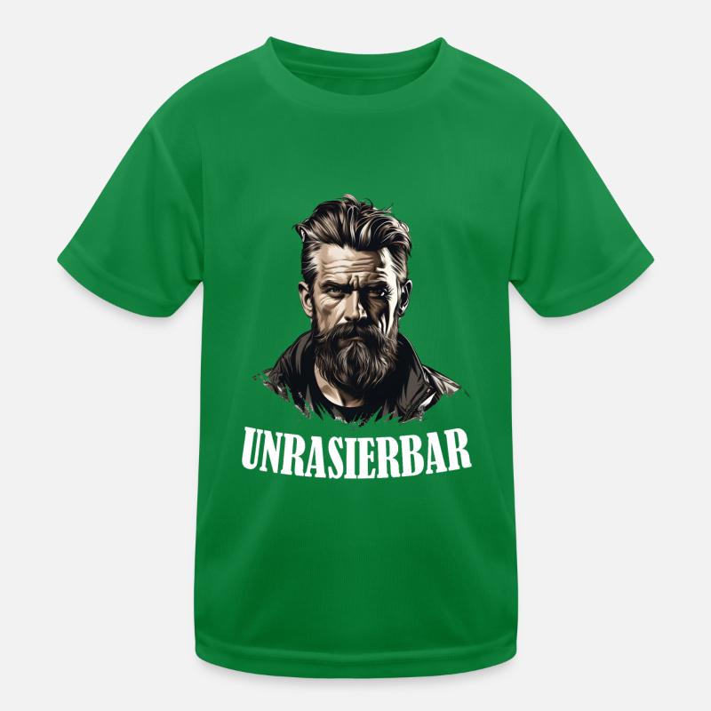Lustiger Bart Spruch Wikinger Bartträger Kinder Funktions-T-Shirt