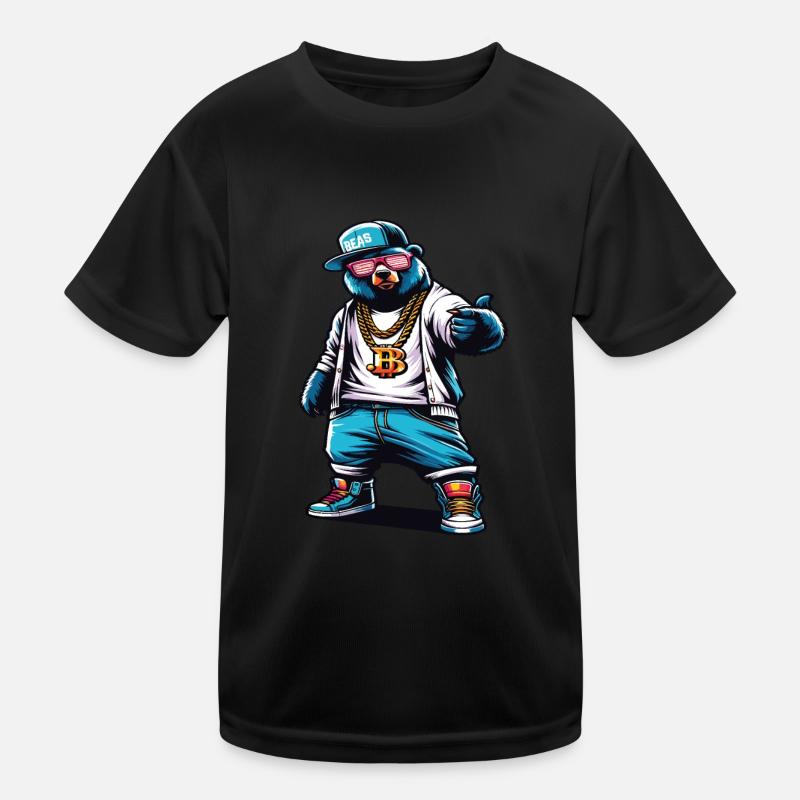Bear, Bears, Bear Head, Bear, Brown Bear, Bears Kids Functional T-Shirt