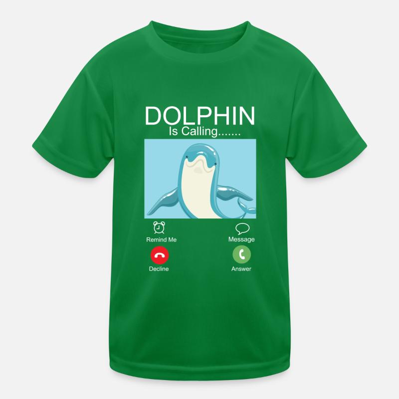 Dolphin Phone Display Dolphin Is Kids Functional T-Shirt