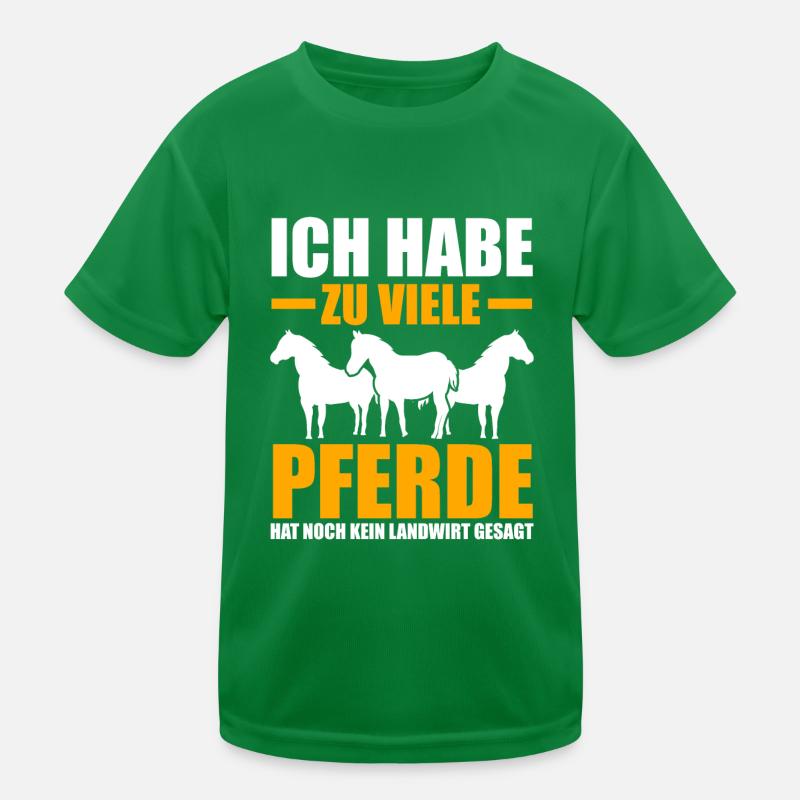 Pferd Reiten Bauernhof Bauer Pferdebesitzer Pferde Kinder Funktions-T-Shirt