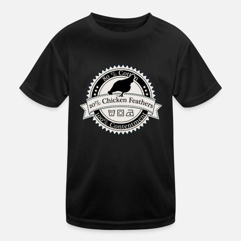Chemise 80 % coton 20 % plumes de poulet T-shirt sport Enfant