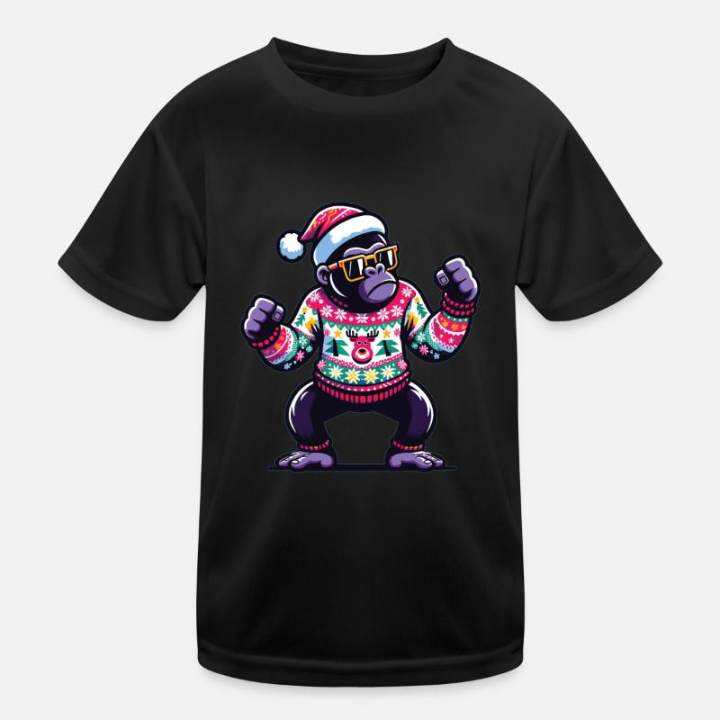 Gorilla mit Sonnenbrille Kinder Funktions-T-Shirt