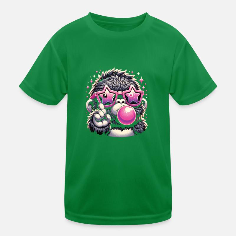 Gorilla mit Sonnenbrille Kinder Funktions-T-Shirt