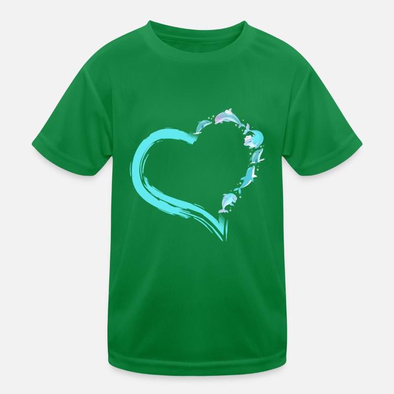 Dolphin Heart Kinder Funktions-T-Shirt