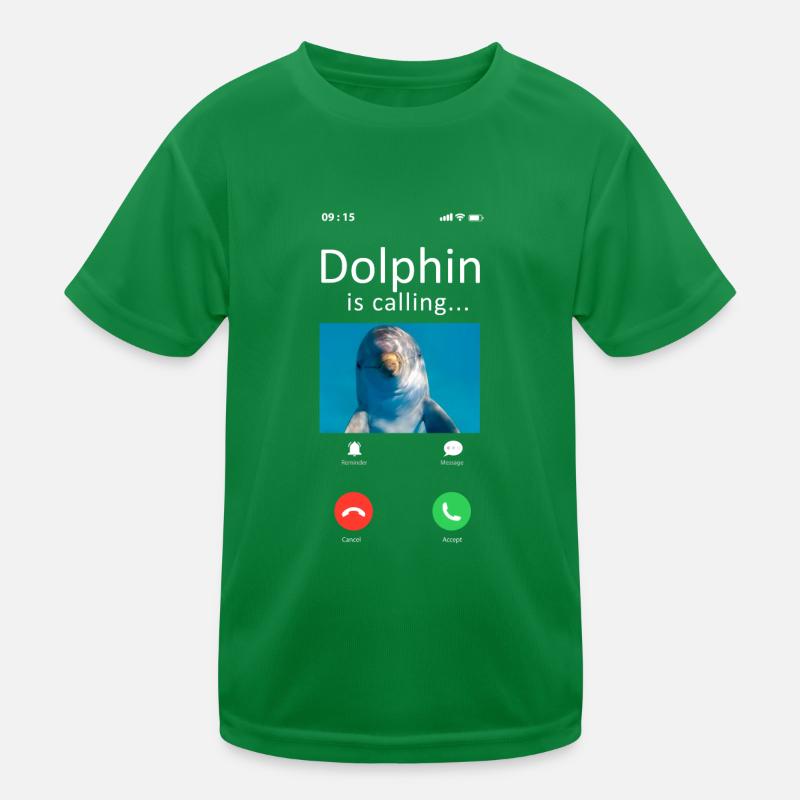 Dolphin Phone Display Dolphin Is Kids Functional T-Shirt